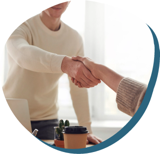 two people shaking hands